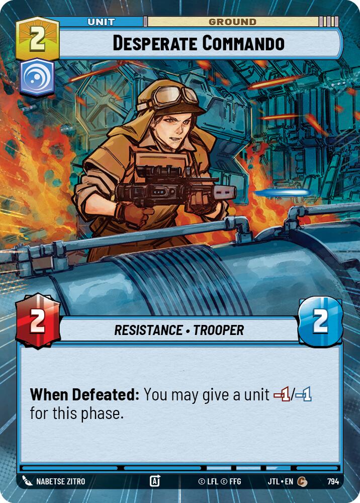Desperate Commando (794) (Hyperspace Foil) (794) [Jump to Lightspeed] | Exor Games New Glasgow