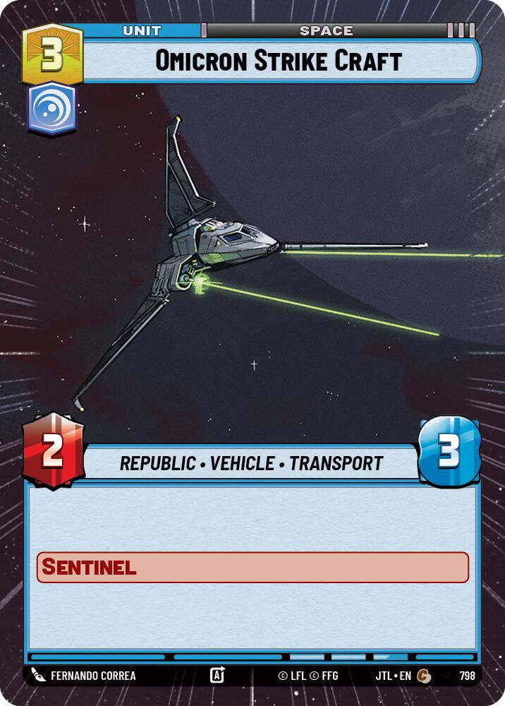 Omicron Strike Craft (798) (Hyperspace Foil) (798) [Jump to Lightspeed] | Exor Games New Glasgow