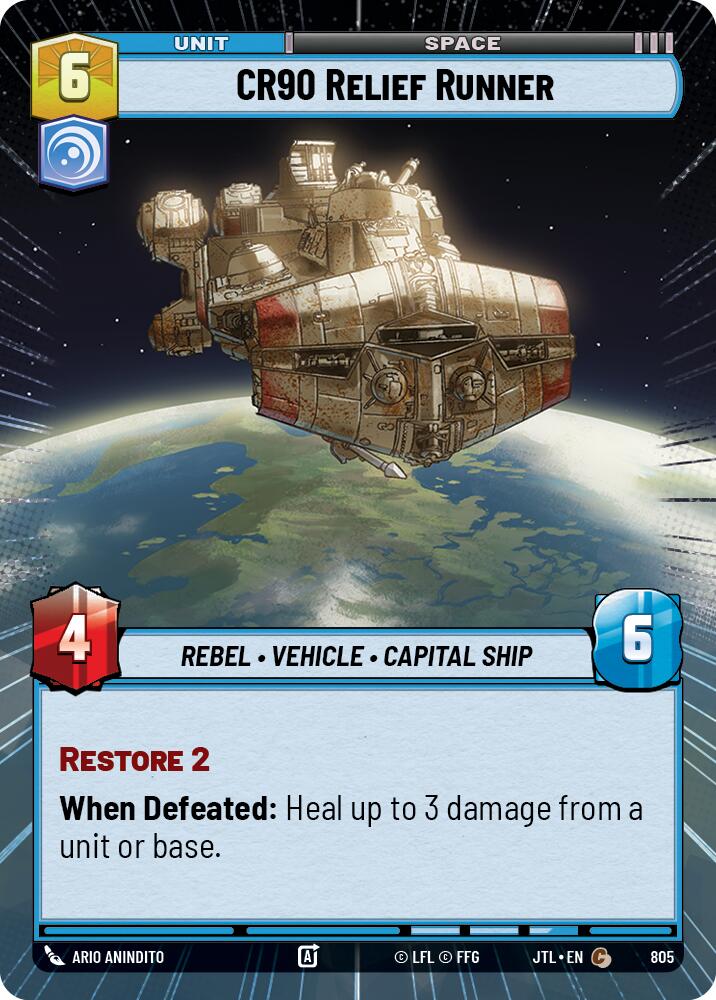 CR90 Relief Runner (805) (Hyperspace Foil) (805) [Jump to Lightspeed] | Exor Games New Glasgow