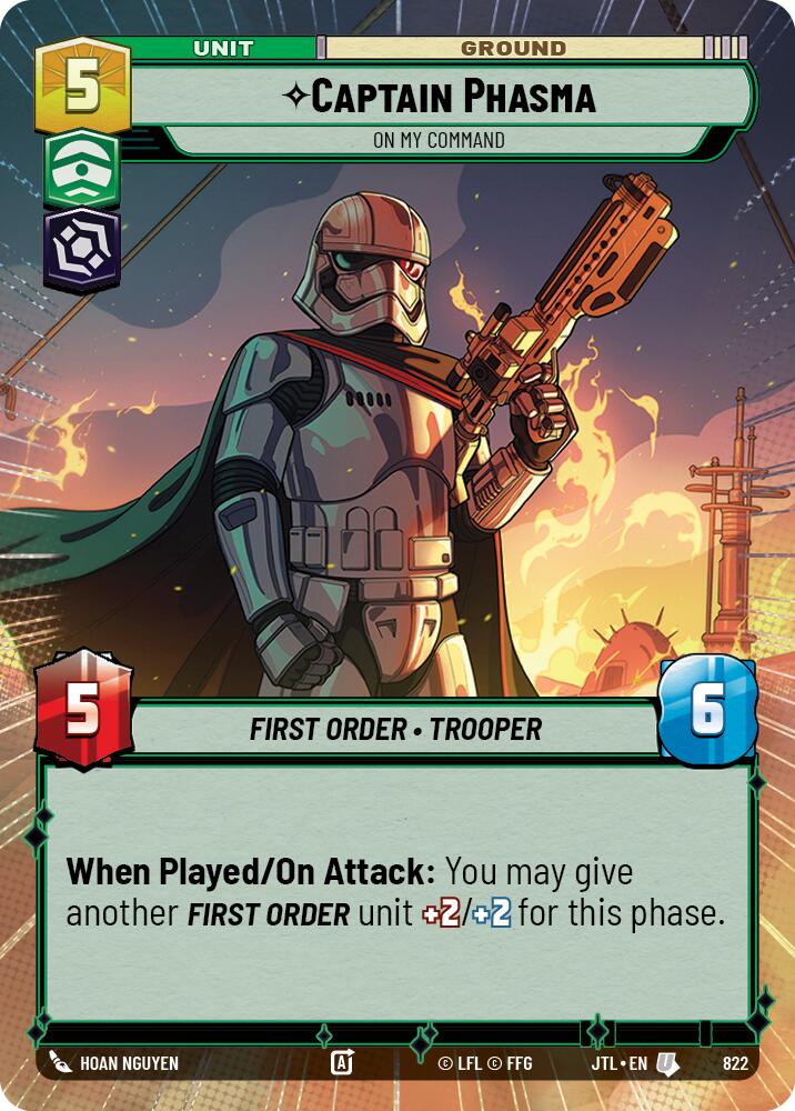 Captain Phasma - On My Command (822) (Hyperspace Foil) (822) [Jump to Lightspeed] | Exor Games New Glasgow