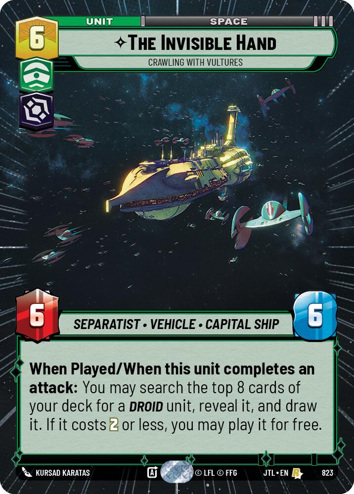 The Invisible Hand - Crawling With Vultures (823) (Hyperspace Foil) (823) [Jump to Lightspeed] | Exor Games New Glasgow