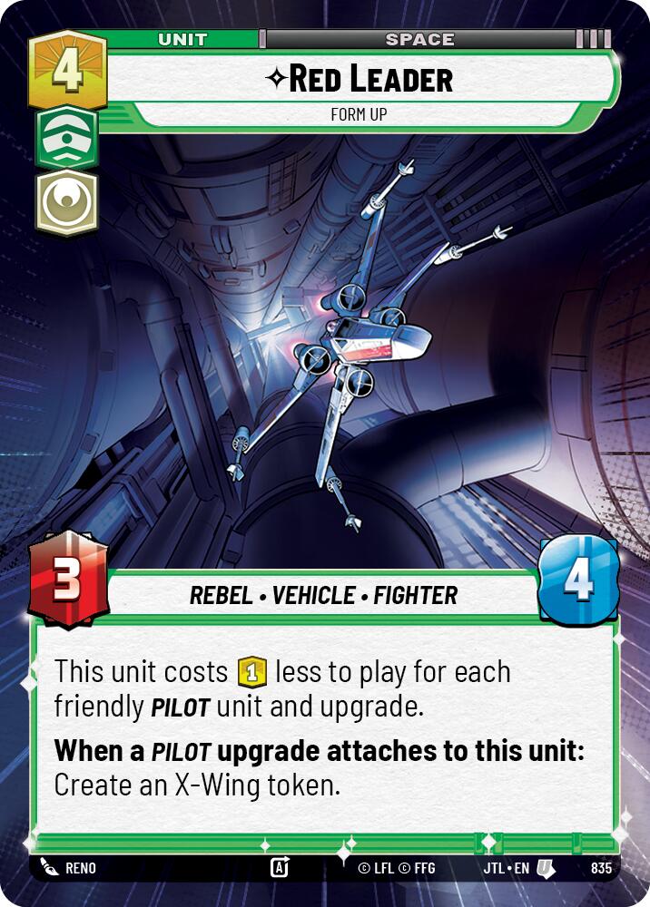 Red Leader - Form Up (835) (Hyperspace Foil) (835) [Jump to Lightspeed] | Exor Games New Glasgow