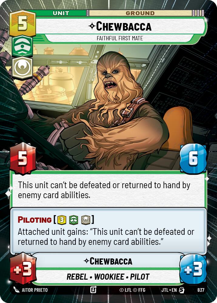 Chewbacca - Faithful First Mate (837) (Hyperspace Foil) (837) [Jump to Lightspeed] | Exor Games New Glasgow