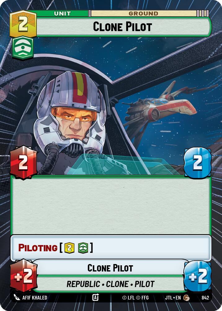 Clone Pilot (842) (Hyperspace Foil) (842) [Jump to Lightspeed] | Exor Games New Glasgow
