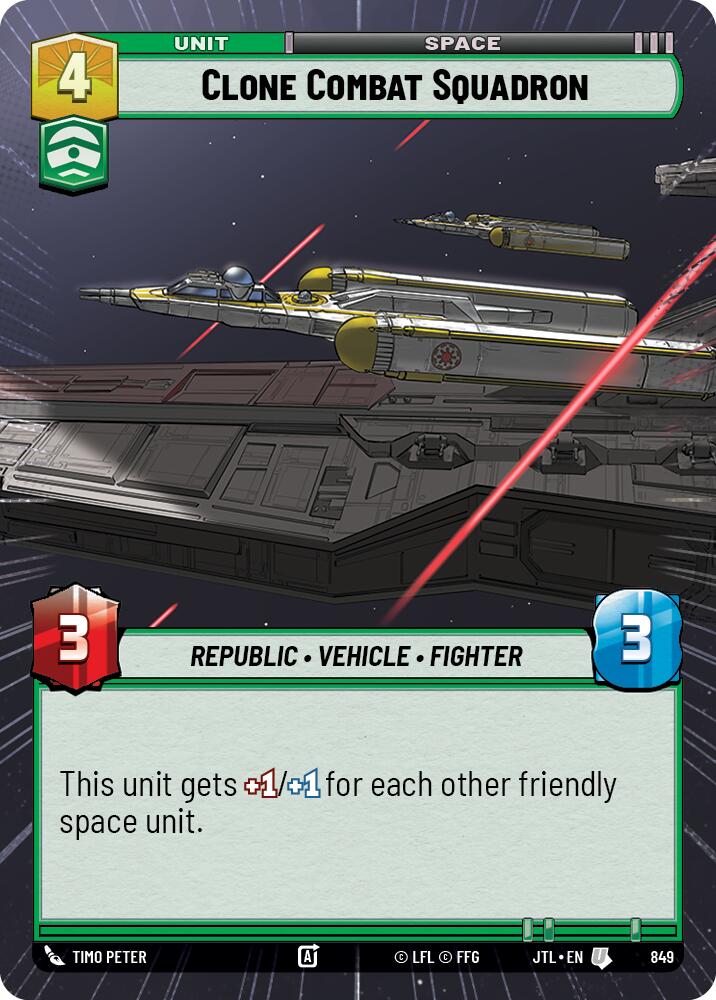 Clone Combat Squadron (849) (Hyperspace Foil) (849) [Jump to Lightspeed] | Exor Games New Glasgow