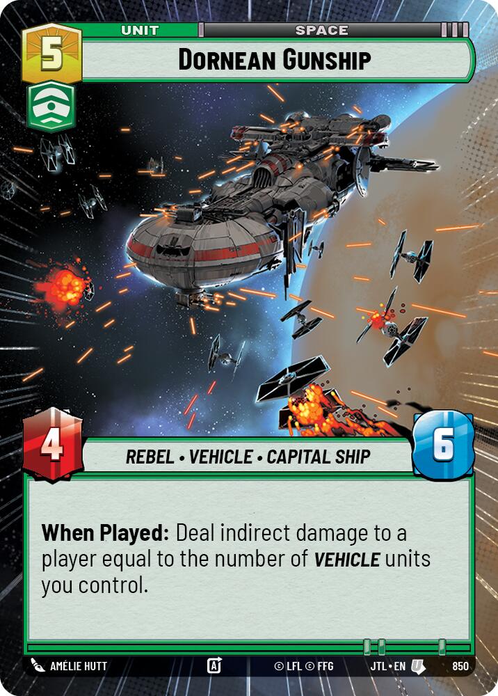 Dornean Gunship (850) (Hyperspace Foil) (850) [Jump to Lightspeed] | Exor Games New Glasgow