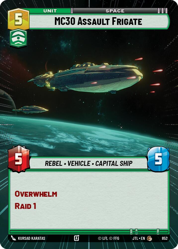MC30 Assault Frigate (852) (Hyperspace Foil) (852) [Jump to Lightspeed] | Exor Games New Glasgow