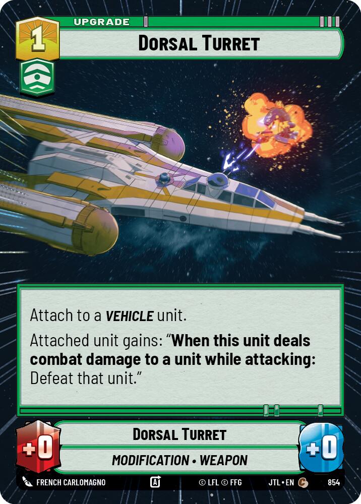 Dorsal Turret (854) (Hyperspace Foil) (854) [Jump to Lightspeed] | Exor Games New Glasgow