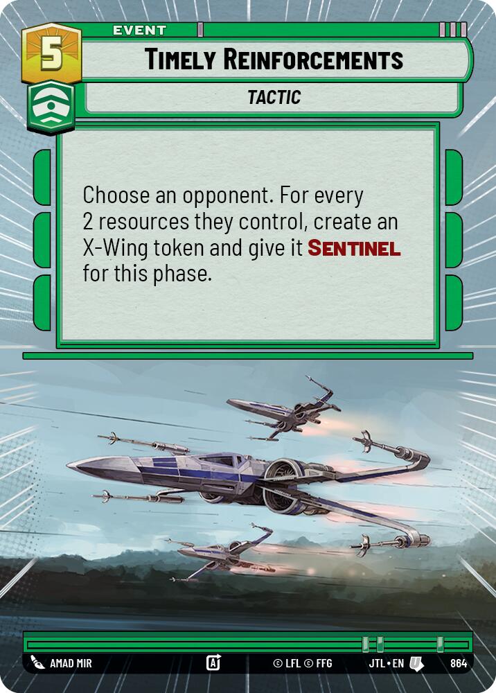 Timely Reinforcements (864) (Hyperspace Foil) (864) [Jump to Lightspeed] | Exor Games New Glasgow