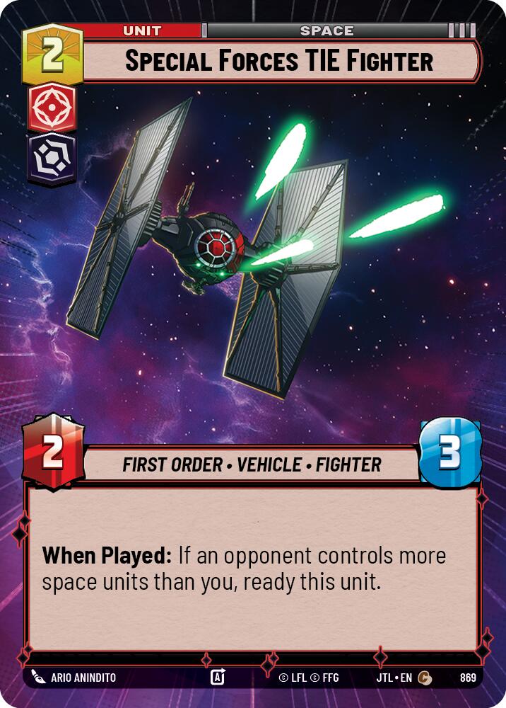 Special Forces TIE Fighter (869) (Hyperspace Foil) (869) [Jump to Lightspeed] | Exor Games New Glasgow