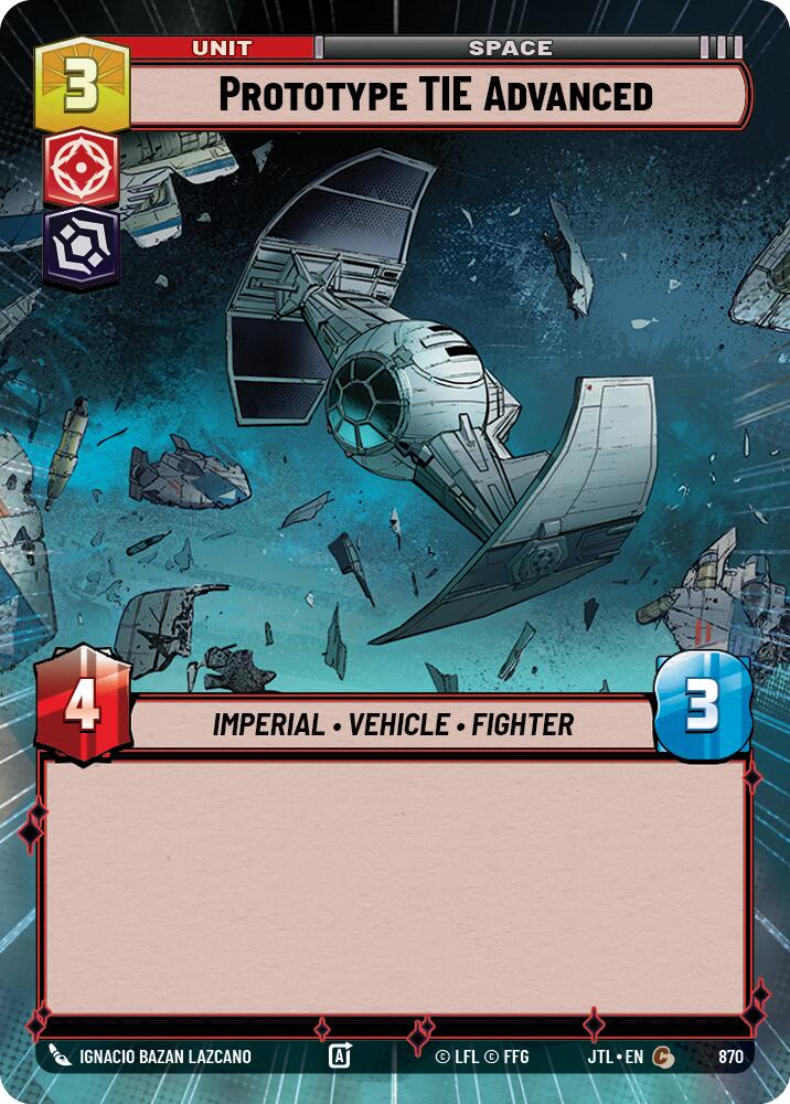Prototype TIE Advanced (870) (Hyperspace Foil) (870) [Jump to Lightspeed] | Exor Games New Glasgow