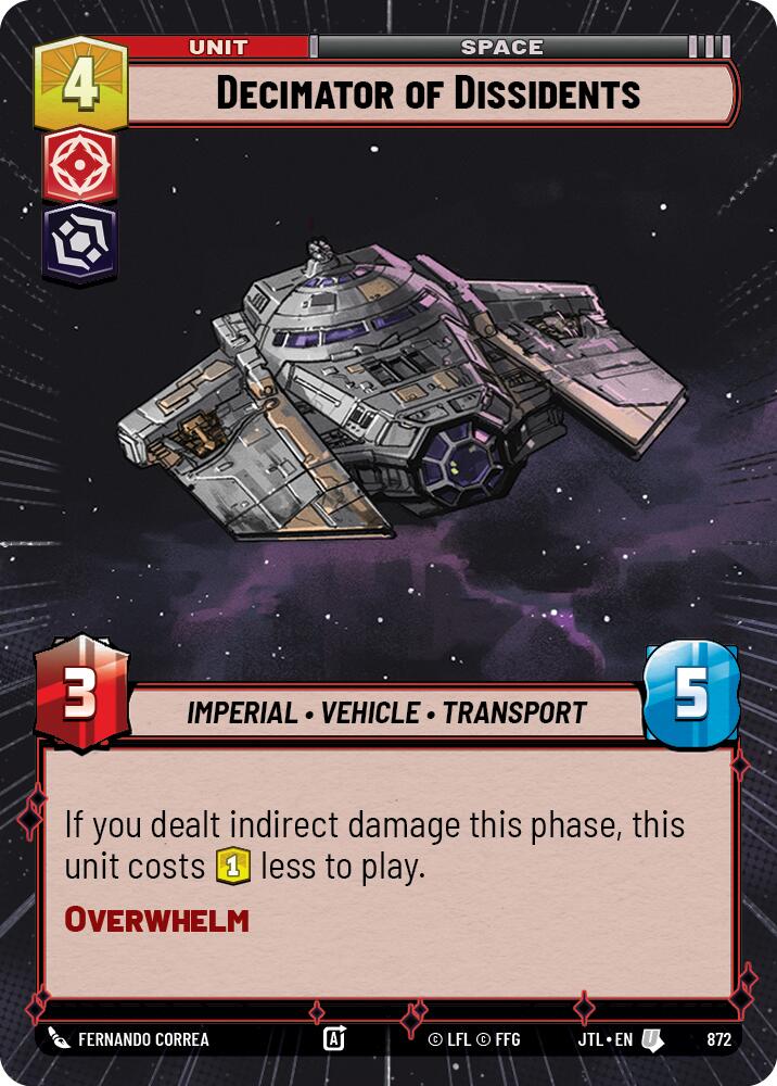 Decimator of Dissidents (872) (Hyperspace Foil) (872) [Jump to Lightspeed] | Exor Games New Glasgow