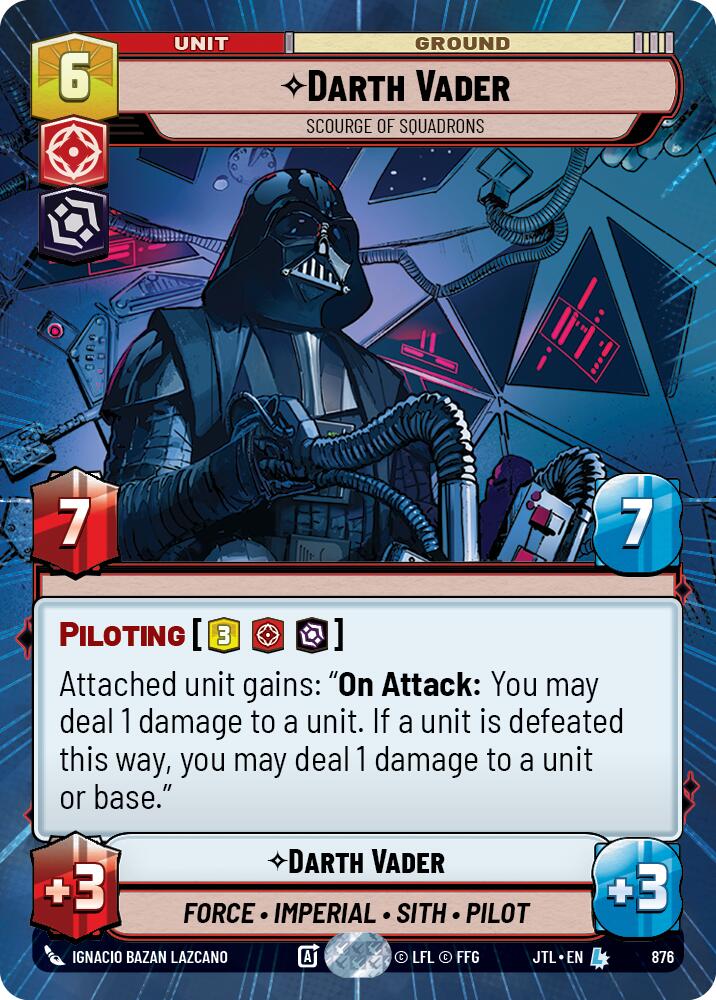 Darth Vader - Scourge of Squadrons (876) (Hyperspace Foil) (876) [Jump to Lightspeed] | Exor Games New Glasgow
