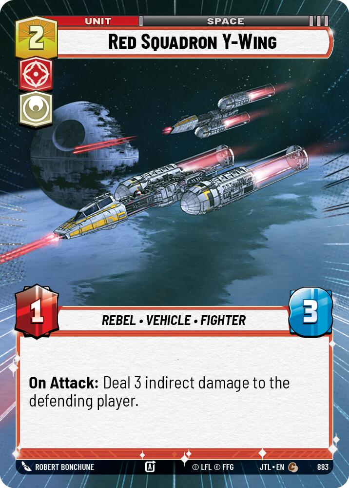 Red Squadron Y-Wing (883) (Hyperspace Foil) (883) [Jump to Lightspeed] | Exor Games New Glasgow