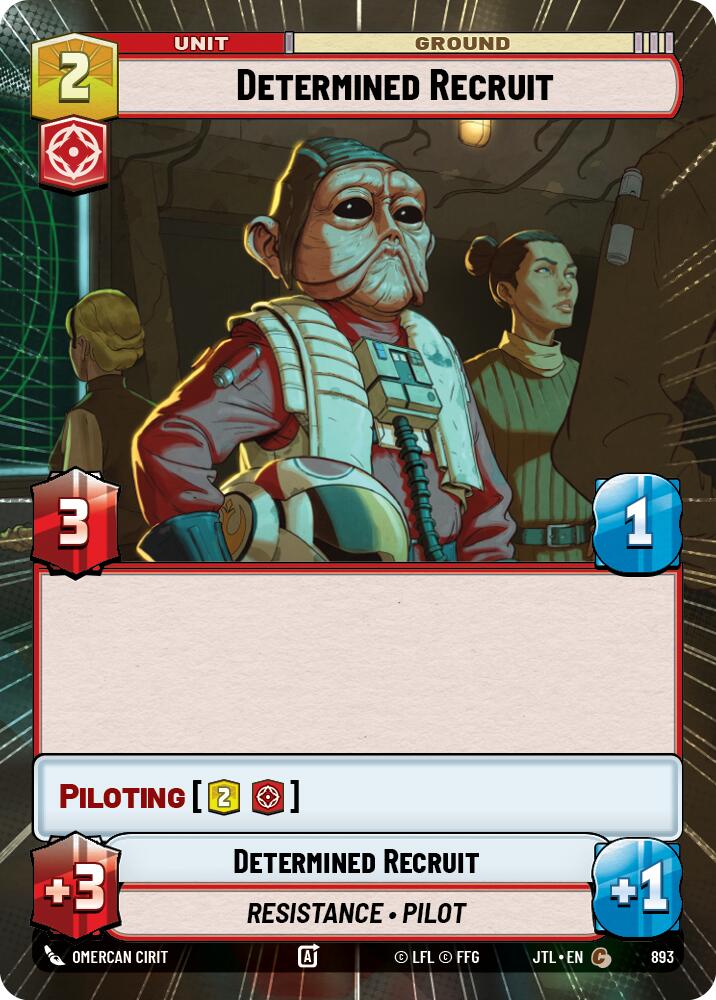 Determined Recruit (893) (Hyperspace Foil) (893) [Jump to Lightspeed] | Exor Games New Glasgow