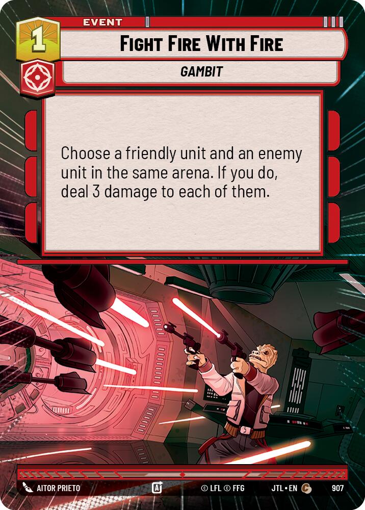 Fight Fire With Fire (907) (Hyperspace Foil) (907) [Jump to Lightspeed] | Exor Games New Glasgow