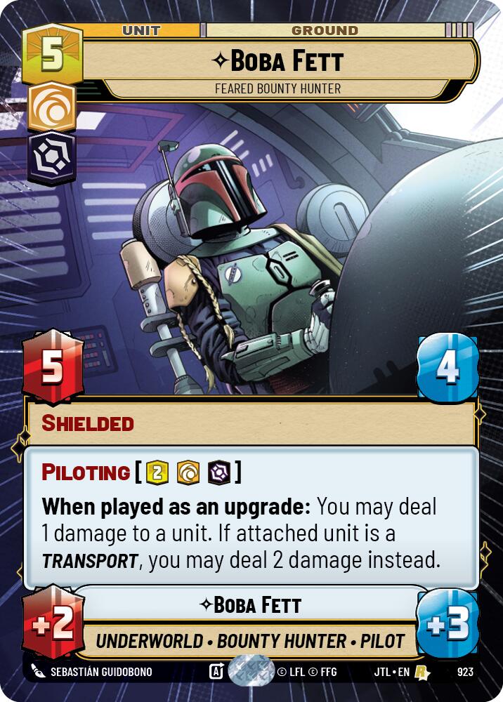 Boba Fett - Feared Bounty Hunter (923) (Hyperspace Foil) (923) [Jump to Lightspeed] | Exor Games New Glasgow