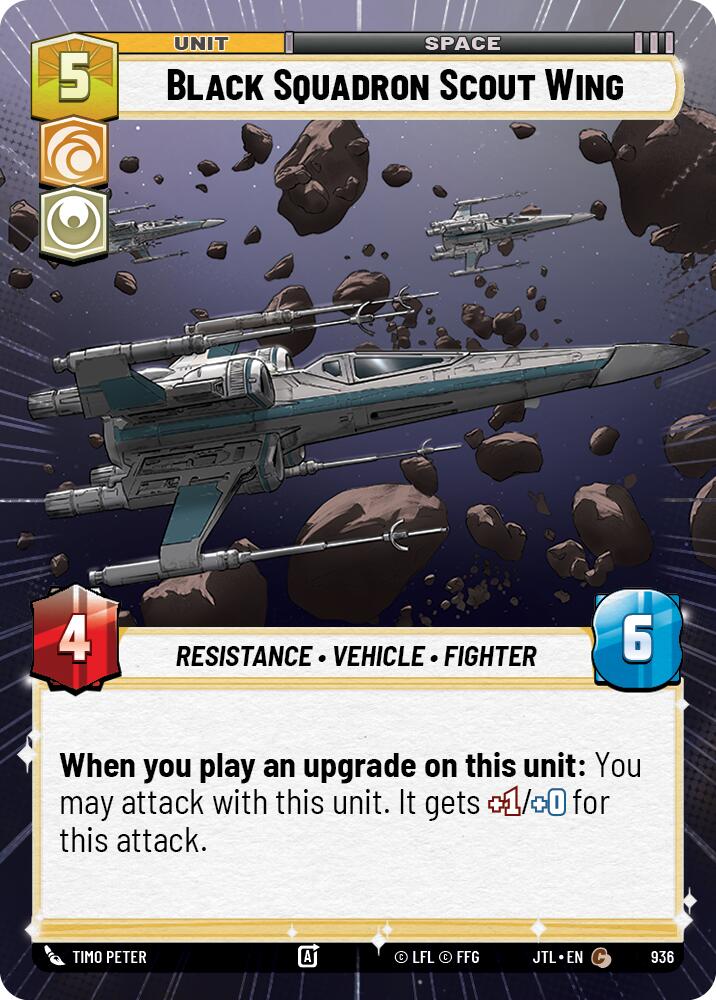 Black Squadron Scout Wing (936) (Hyperspace Foil) (936) [Jump to Lightspeed] | Exor Games New Glasgow