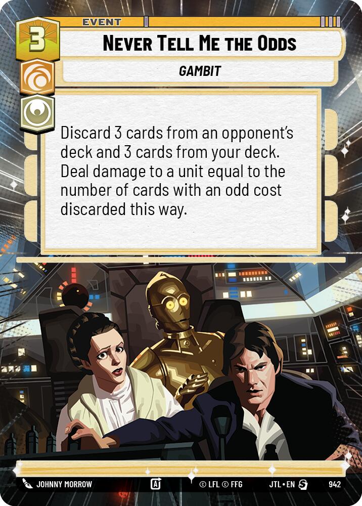 Never Tell Me the Odds (942) (Hyperspace Foil) (942) [Jump to Lightspeed] | Exor Games New Glasgow