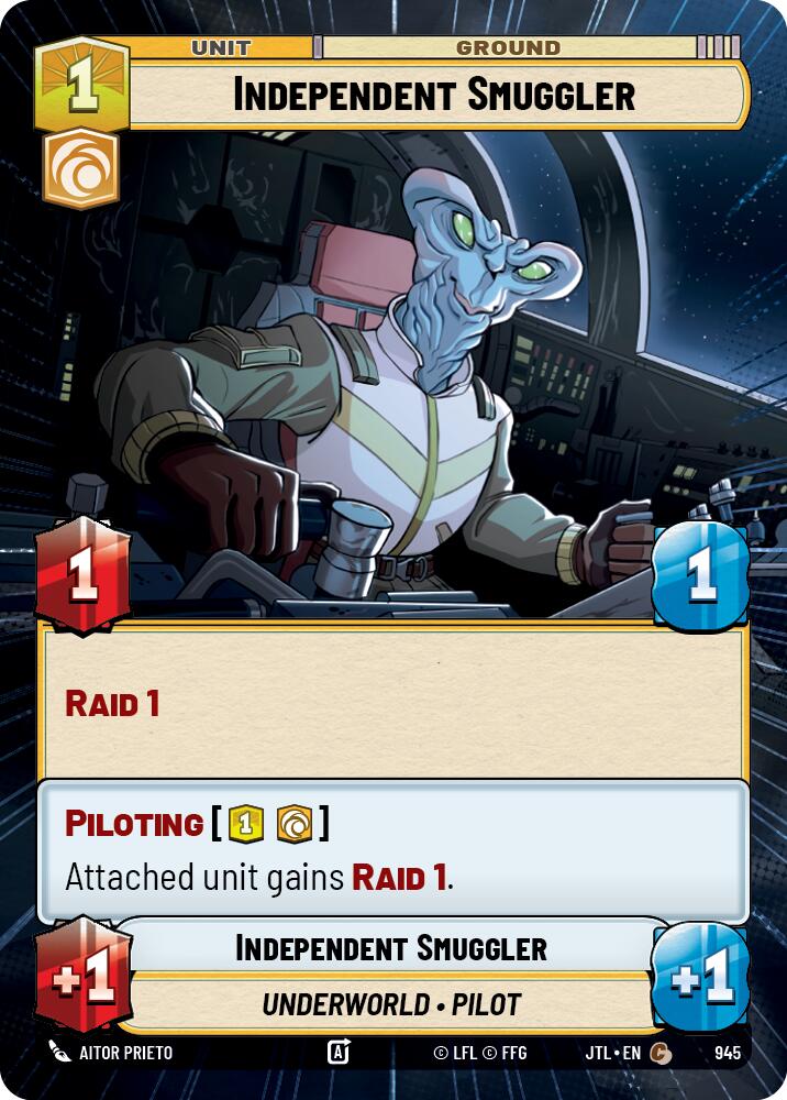 Independent Smuggler (945) (Hyperspace Foil) (945) [Jump to Lightspeed] | Exor Games New Glasgow