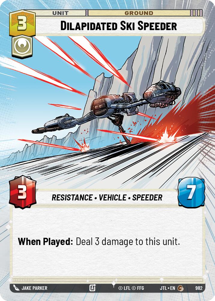Dilapidated Ski Speeder (982) (Hyperspace Foil) (982) [Jump to Lightspeed] | Exor Games New Glasgow