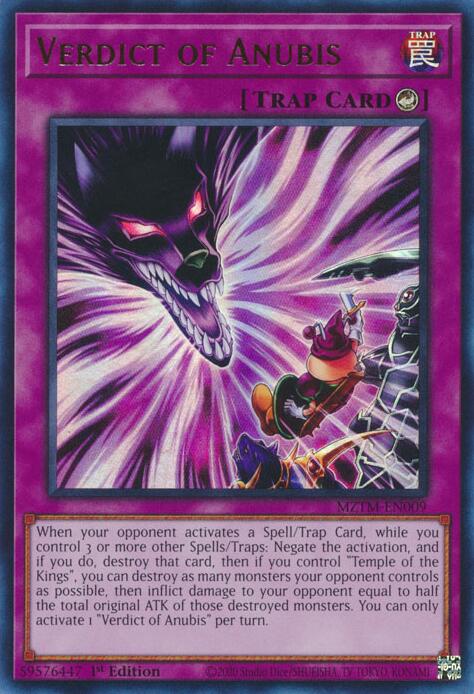 Verdict of Anubis [MZTM-EN009] Ultra Rare | Exor Games New Glasgow