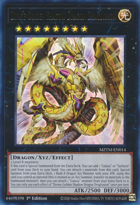 Divine Golden Shadow Dragon Dragluxion [MZTM-EN014] Ultra Rare | Exor Games New Glasgow
