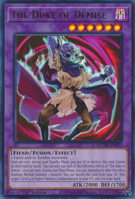 The Duke of Demise [MZTM-EN033] Ultra Rare | Exor Games New Glasgow