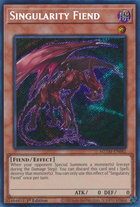 Singularity Fiend [MZTM-EN042] Secret Rare | Exor Games New Glasgow