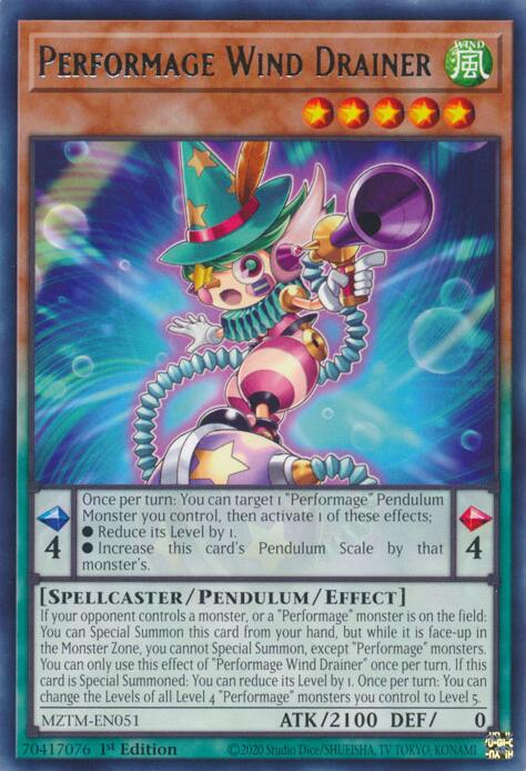 Performage Wind Drainer [MZTM-EN051] Rare | Exor Games New Glasgow
