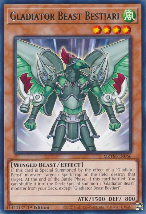 Gladiator Beast Bestiari [MZTM-EN066] Rare | Exor Games New Glasgow
