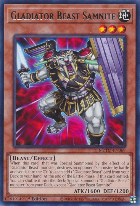 Gladiator Beast Samnite [MZTM-EN069] Rare | Exor Games New Glasgow