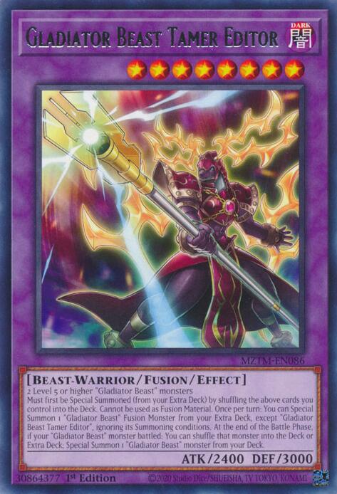 Gladiator Beast Tamer Editor [MZTM-EN086] Rare | Exor Games New Glasgow