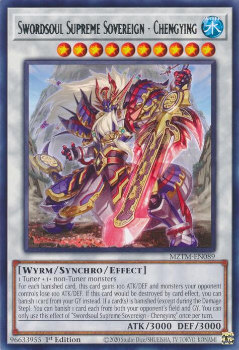 Swordsoul Supreme Sovereign - Chengying [MZTM-EN089] Rare | Exor Games New Glasgow
