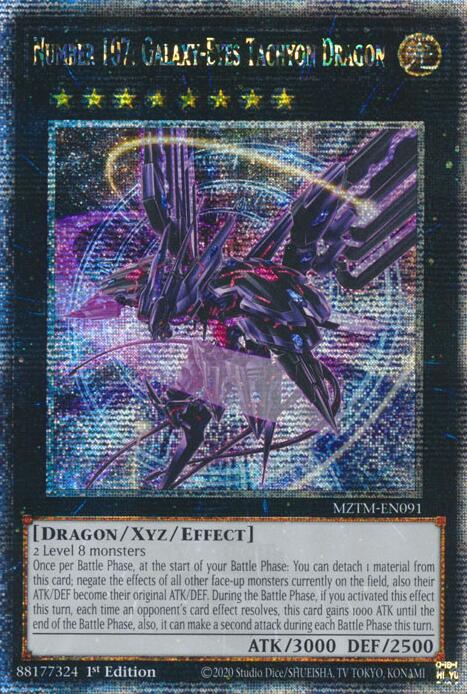 Number 107: Galaxy-Eyes Tachyon Dragon (Quarter Century Secret Rare) [MZTM-EN091] Quarter Century Secret Rare | Exor Games New Glasgow
