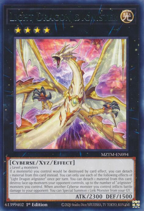 Light Dragon @Ignister [MZTM-EN094] Rare | Exor Games New Glasgow