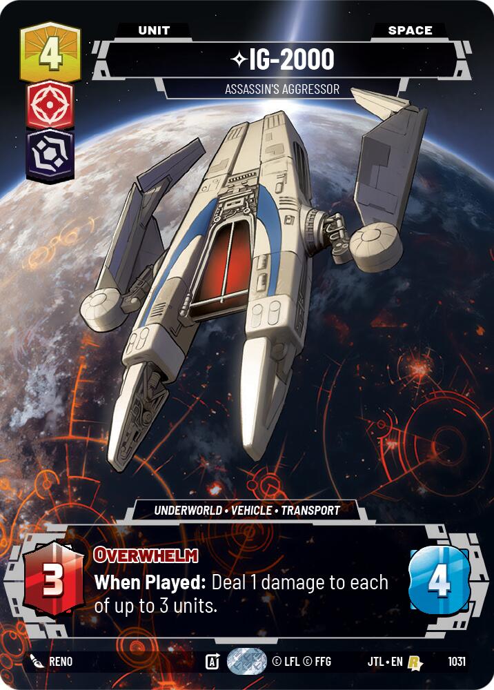 IG-2000 - Assassin's Aggressor (1031) (Prestige) (1031) [Jump to Lightspeed] | Exor Games New Glasgow