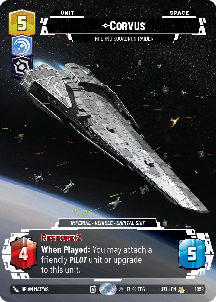 Corvus - Inferno Squadron Raider (1052) (Prestige Foil) (1052) [Jump to Lightspeed] | Exor Games New Glasgow