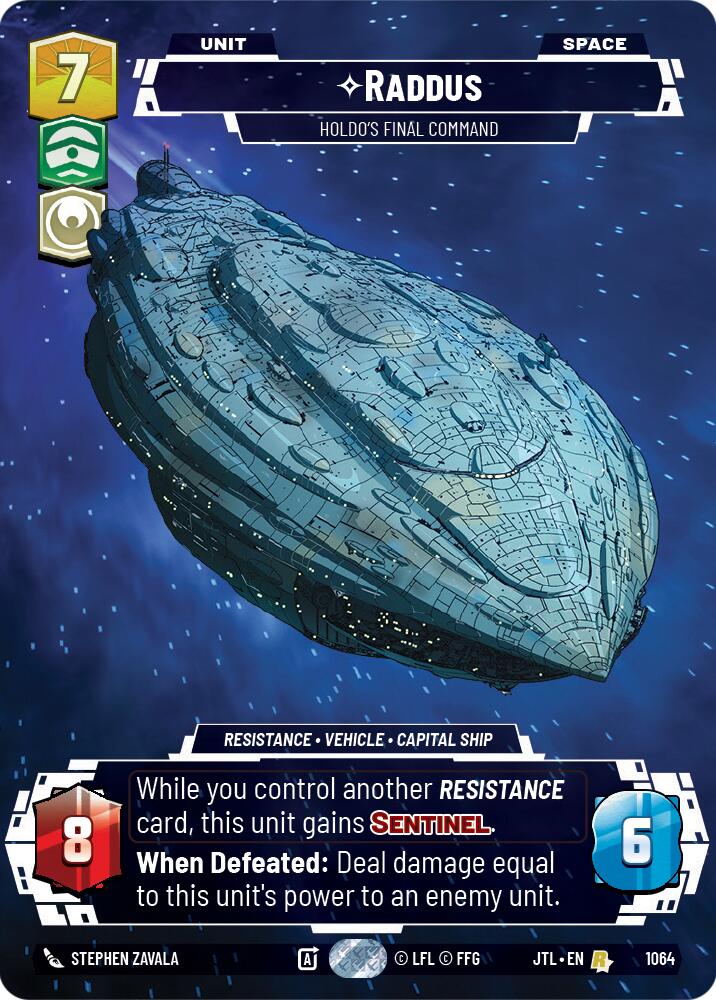 Raddus - Holdo's Final Command (1064) (Prestige Foil) (1064) [Jump to Lightspeed] | Exor Games New Glasgow