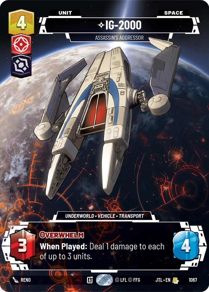 IG-2000 - Assassin's Aggressor (1067) (Prestige Foil) (1067) [Jump to Lightspeed] | Exor Games New Glasgow