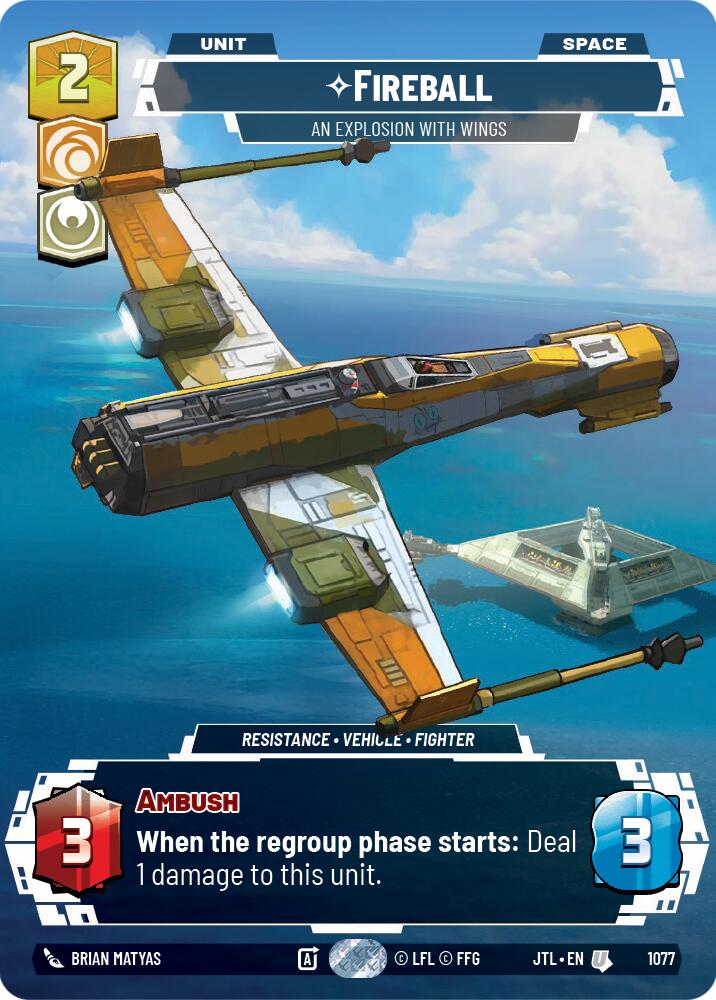 Fireball - An Explosion With Wings (1077) (Prestige Foil) (1077) [Jump to Lightspeed] | Exor Games New Glasgow
