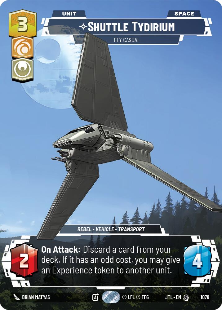 Shuttle Tydirium - Fly Casual (1078) (Prestige Foil) (1078) [Jump to Lightspeed] | Exor Games New Glasgow