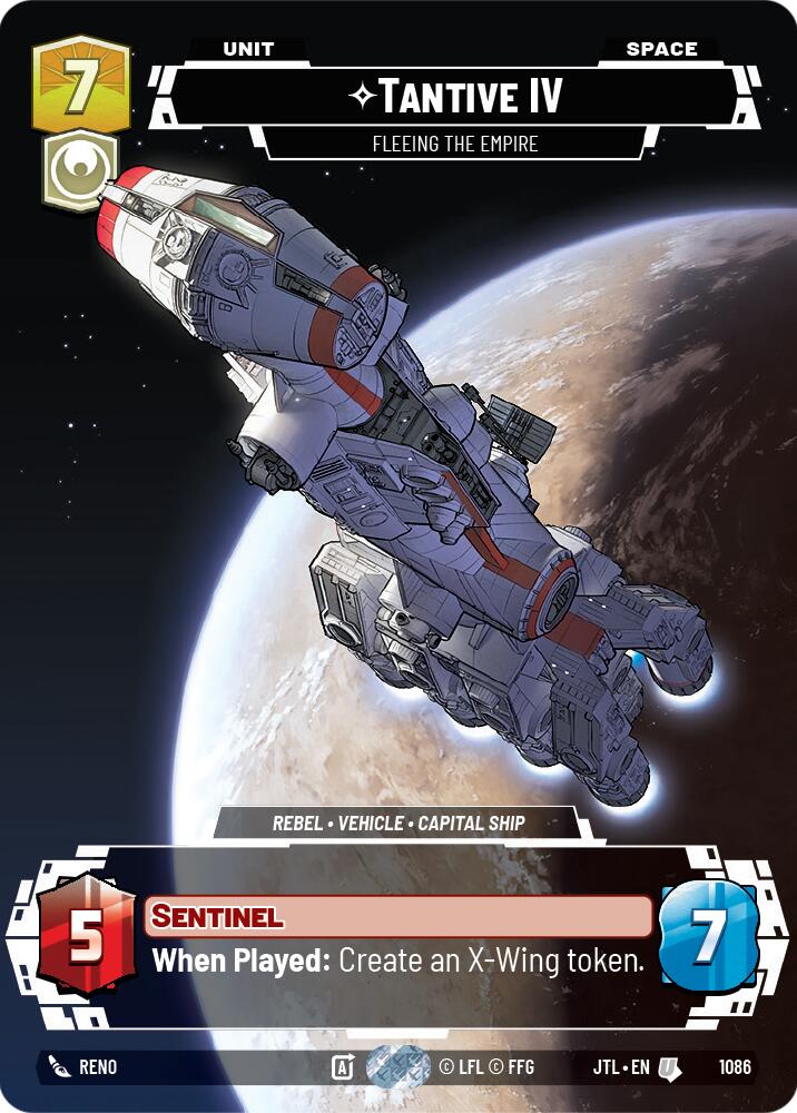 Tantive IV - Fleeing the Empire (1086) (Prestige Foil) (1086) [Jump to Lightspeed] | Exor Games New Glasgow