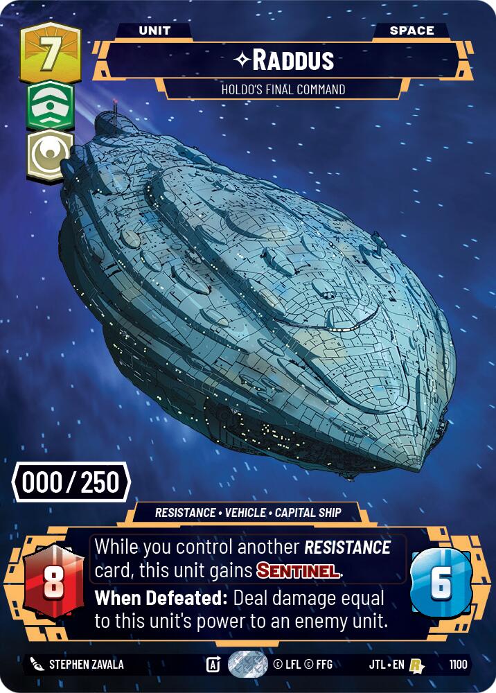 Raddus - Holdo's Final Command (1100) (Serialized) (1100) [Jump to Lightspeed] | Exor Games New Glasgow