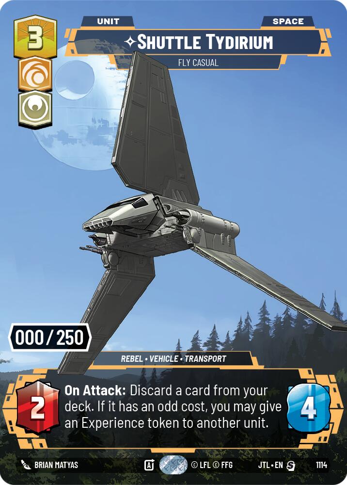 Shuttle Tydirium - Fly Casual (1114) (Serialized) (1114) [Jump to Lightspeed] | Exor Games New Glasgow