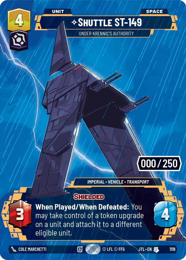 Shuttle ST-149 - Under Krennic's Authority (1119) (Serialized) (1119) [Jump to Lightspeed] | Exor Games New Glasgow