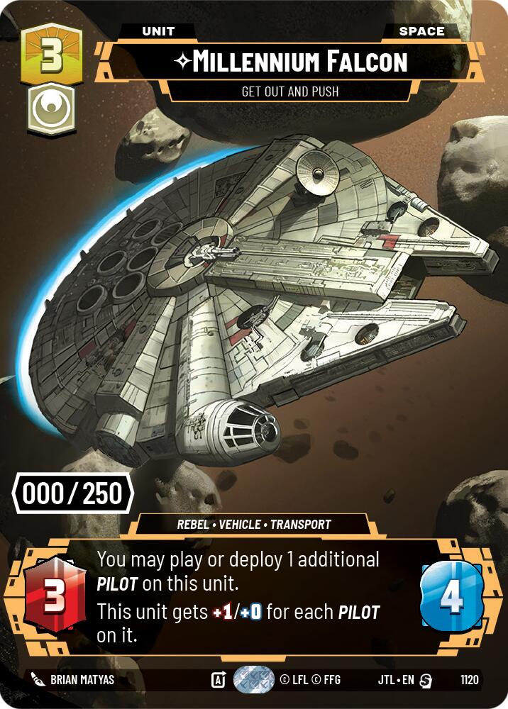 Millennium Falcon - Get Out And Push (1120) (Serialized) (1120) [Jump to Lightspeed] | Exor Games New Glasgow