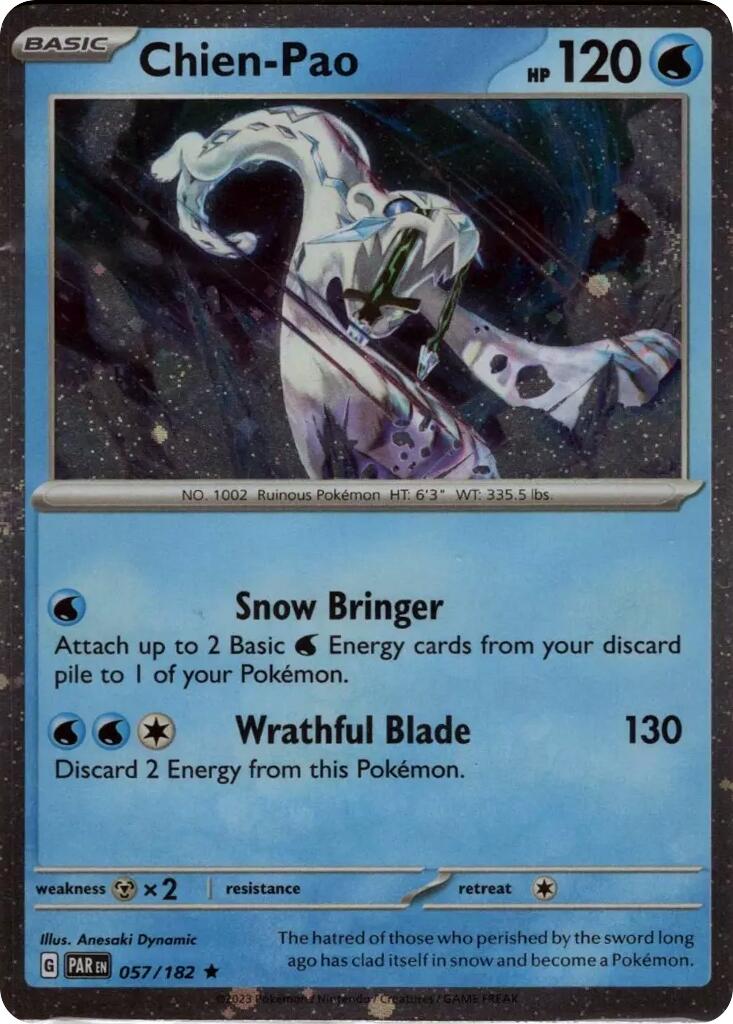 Chien-Pao (057/182) (Cosmos Holo) [Scarlet & Violet: Paradox Rift] | Exor Games New Glasgow
