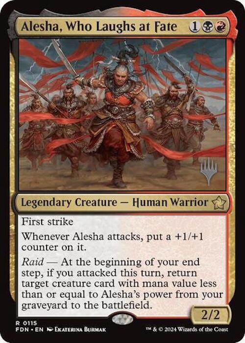 Alesha, Who Laughs at Fate (Promo Pack) [Foundations Promos] | Exor Games New Glasgow