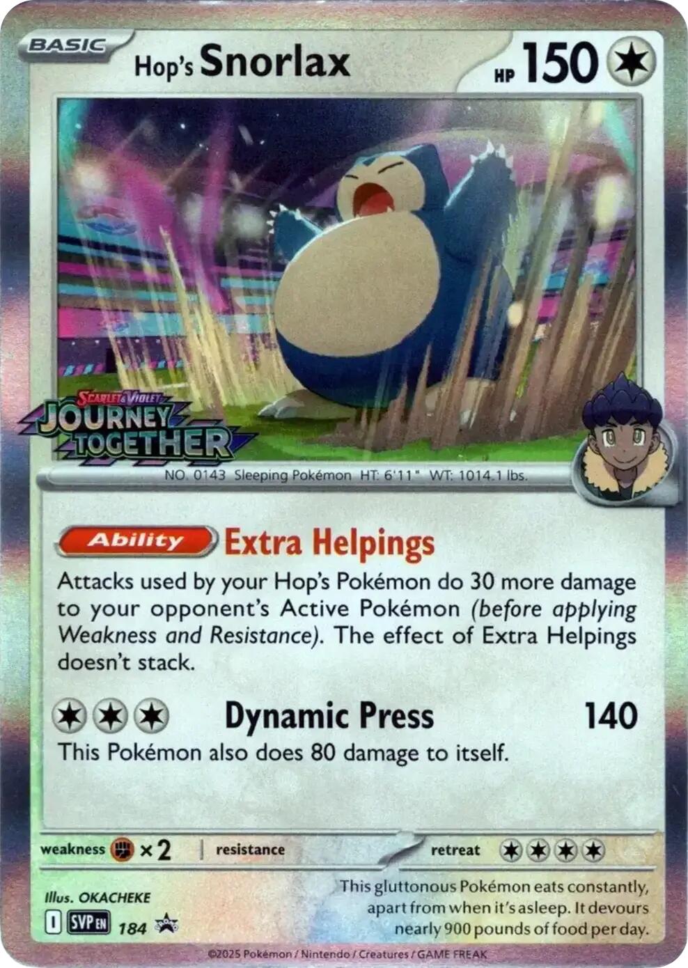 Hop's Snorlax (184) [Scarlet & Violet: Black Star Promos] | Exor Games New Glasgow